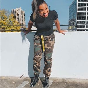 Oversized boyfriend camouflage pants